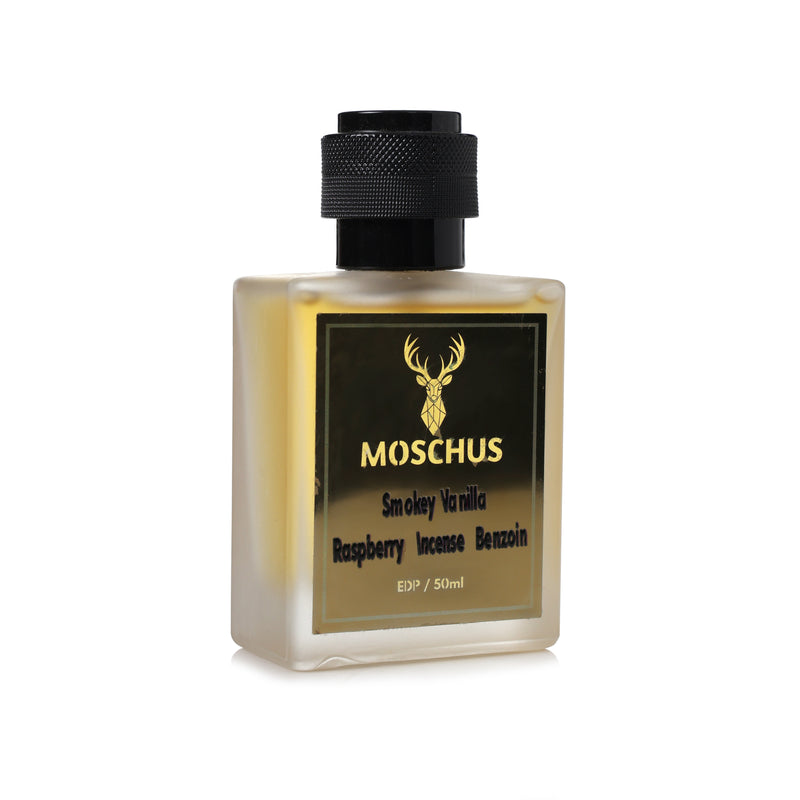 MOSCHUS Smokey Vanilla Eau de Parfum – Smoky Amber Vanilla Perfume for Men & Women Unisex