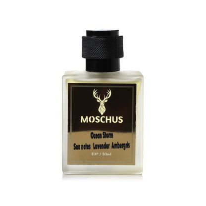 MOSCHUS Ocean Storm Eau de Parfum – Fresh Aquatic Woody Perfume for Men | Long-Lasting Everyday Fragrance