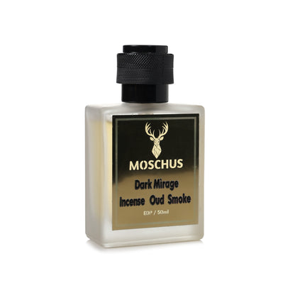 Dark Mirage Eau de Parfum – Smoky Oud Amber Perfume | Unisex Long-Lasting Luxury Fragrance by MOSCHUS