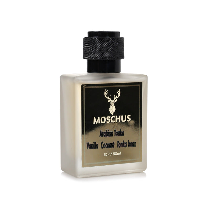 Arabian Tonka Eau de Parfum – Spiced Tonka Vanilla Perfume | Unisex Long-Lasting Oriental Gourmand Scent by MOSCHUS