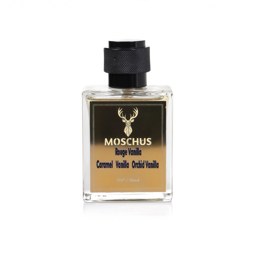Rouge Vanilla Eau de Parfum – Sweet Vanilla Caramel Perfume for Women | Long-Lasting Gourmand Scent by MOSCHUS