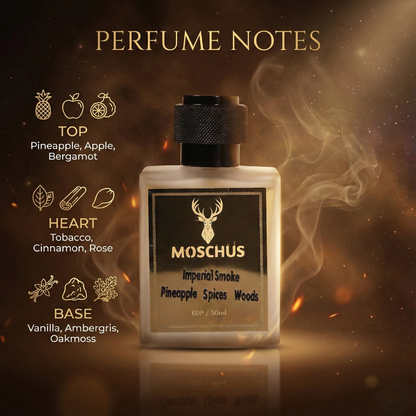 Imperial Smoke Eau de Parfum – Smoky Vanilla Woody Perfume | Long-Lasting Unisex Luxury Fragrance by MOSCHUS