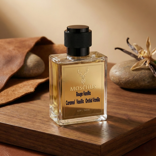 Rouge Vanilla Eau de Parfum – Sweet Vanilla Caramel Perfume for Women | Long-Lasting Gourmand Scent by MOSCHUS